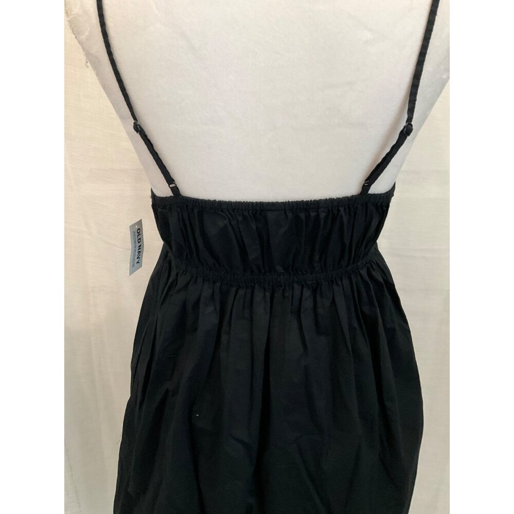 Old Navy Black Spaghetti Strap Dress size Small NEW 100% Cotton - Picture 5 of 7